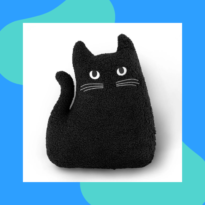 spooky cat pillow
