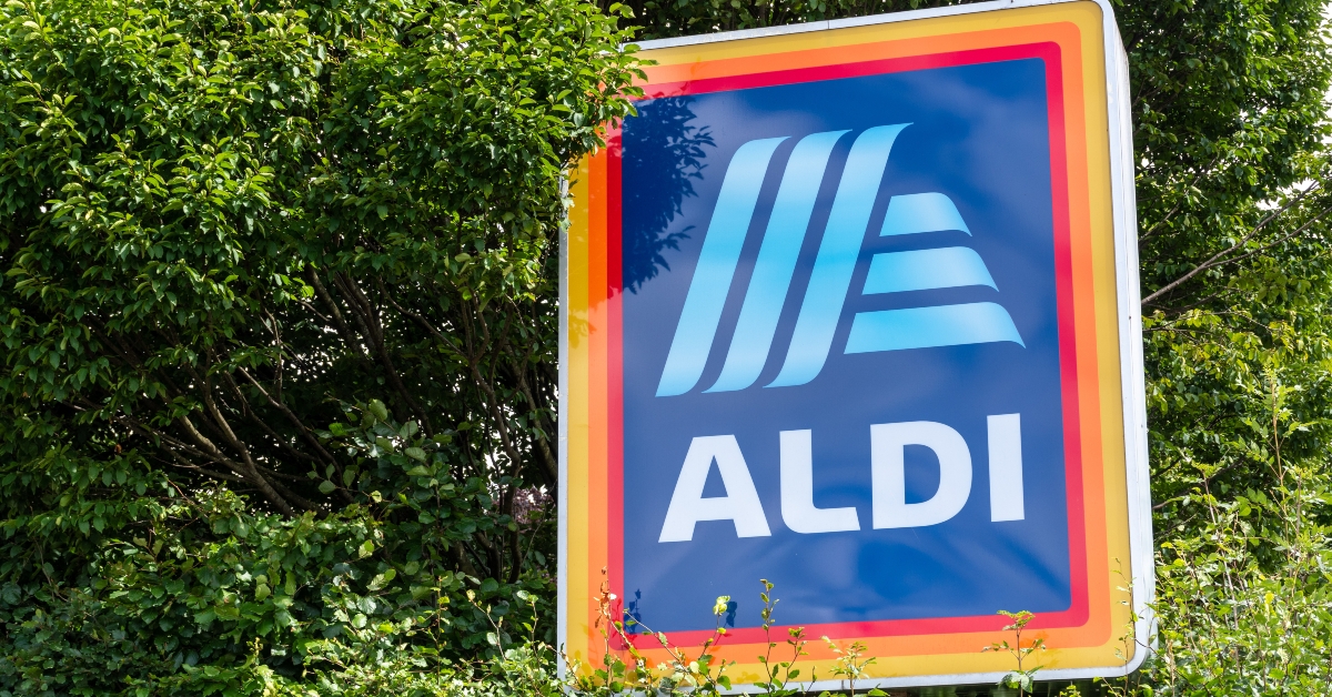 Aldi supermarket store sign