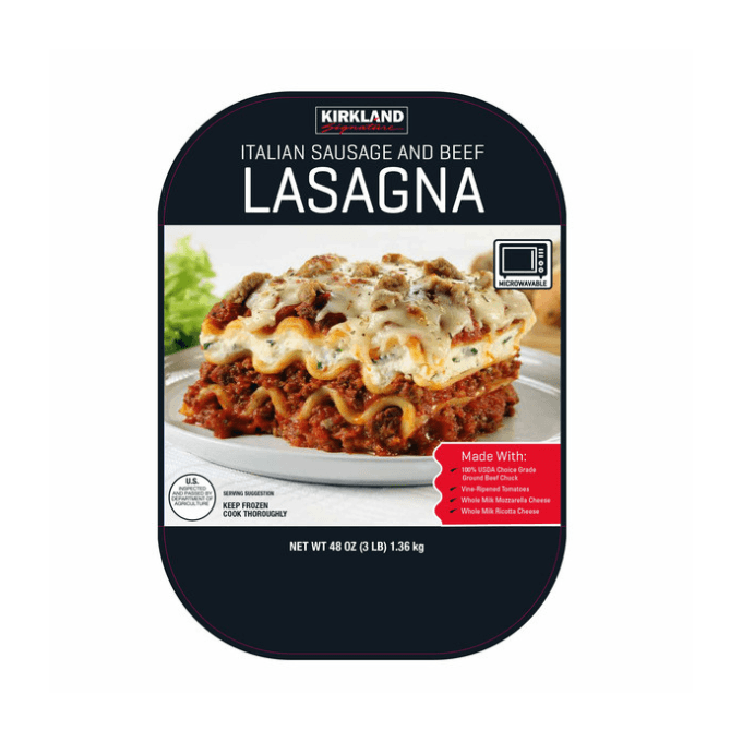 Kirkland Signature Italian Sausage Beef Lasagna