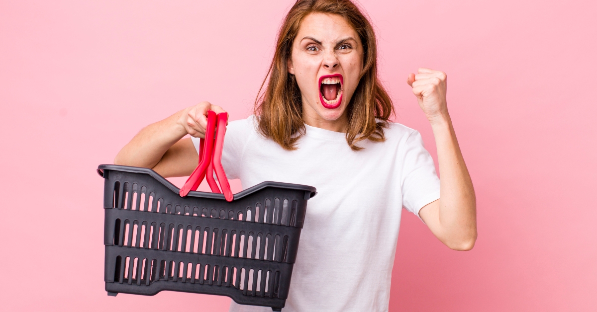 Woman shouting aggressively