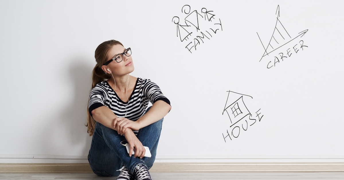 woman dreaming about her future