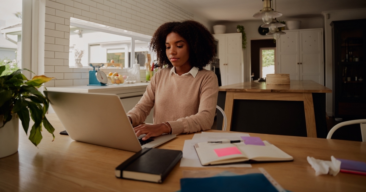 entrepreneur sitting at home