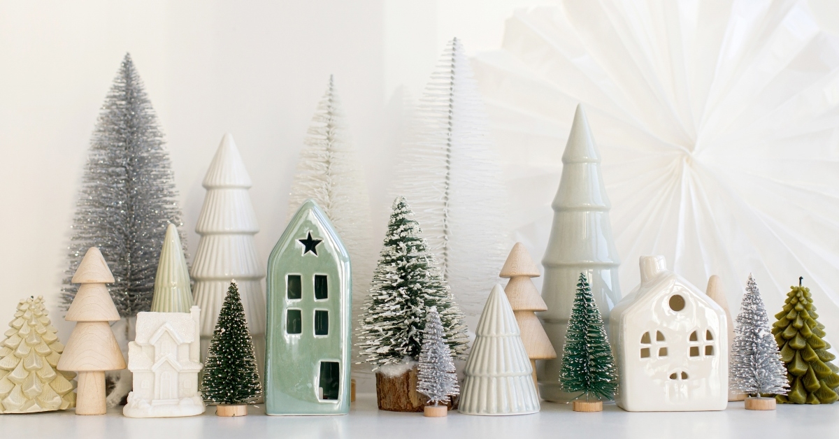 miniature snowy village