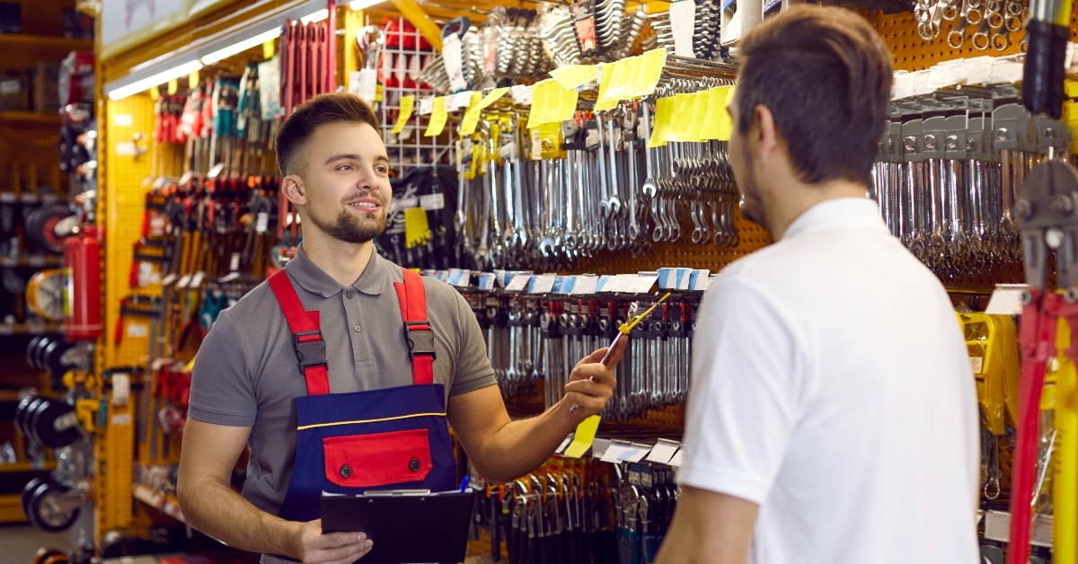 sales assistant at hardware store
