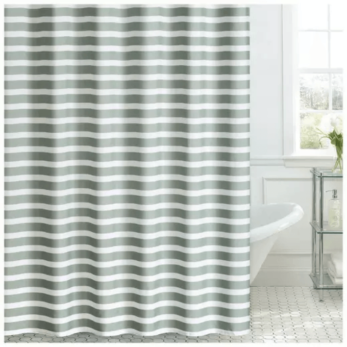 striped shower curtain