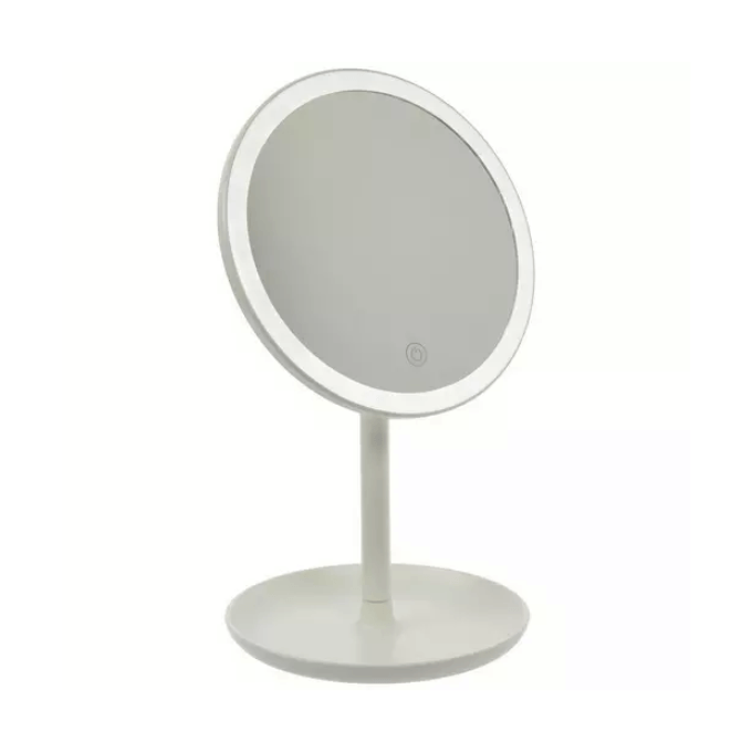 white light up table mirror