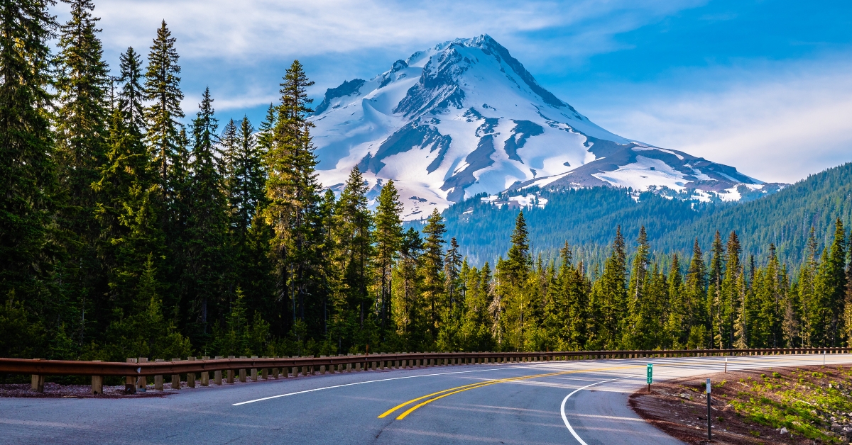 clear skies over mount hood