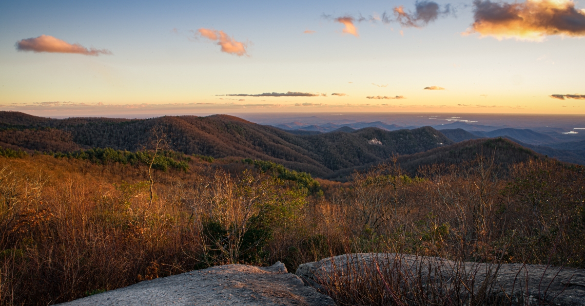 sunset view from sassafras mountain
