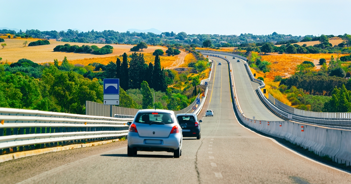 Car on the road