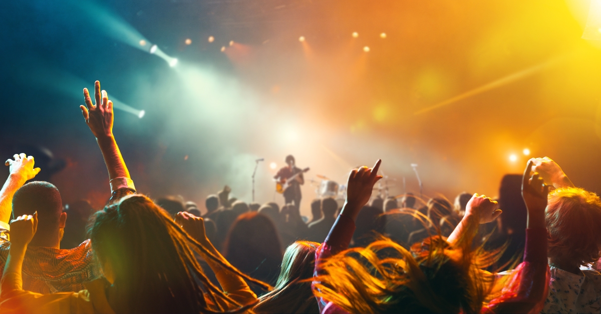 crowded concert hall