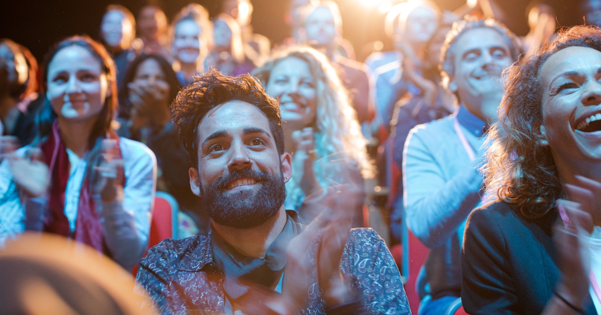 enthusiastic audience cheering