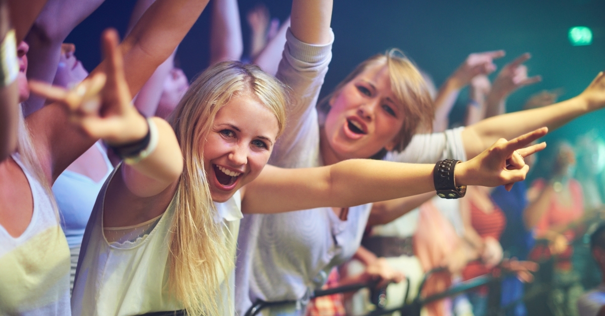 woman rocking out