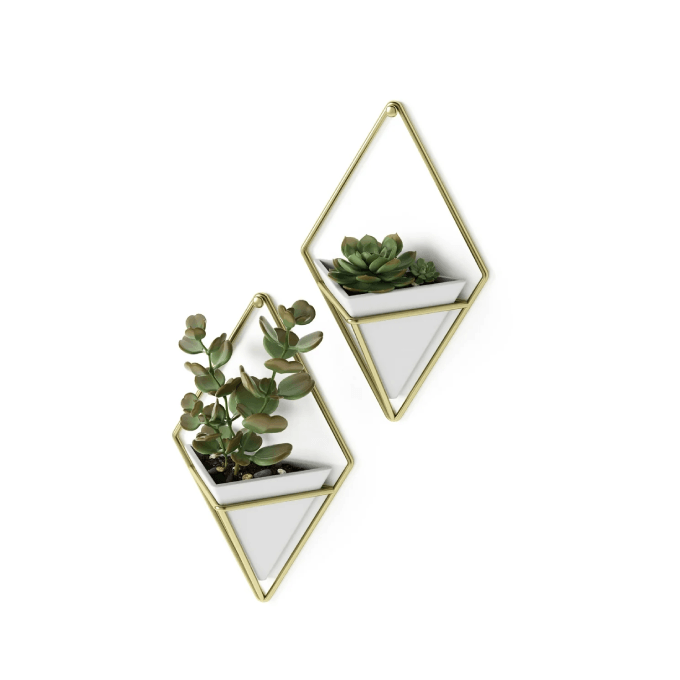 Ceramic Hanging Planter Wall Decor, Set of 2