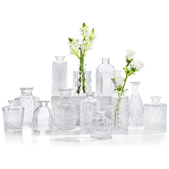 Fairy Glass Bud Vases Set of 12