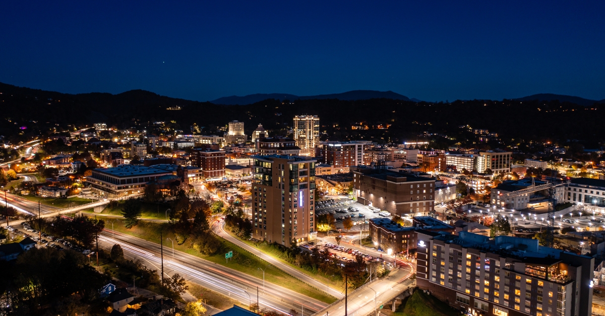 asheville at twilight