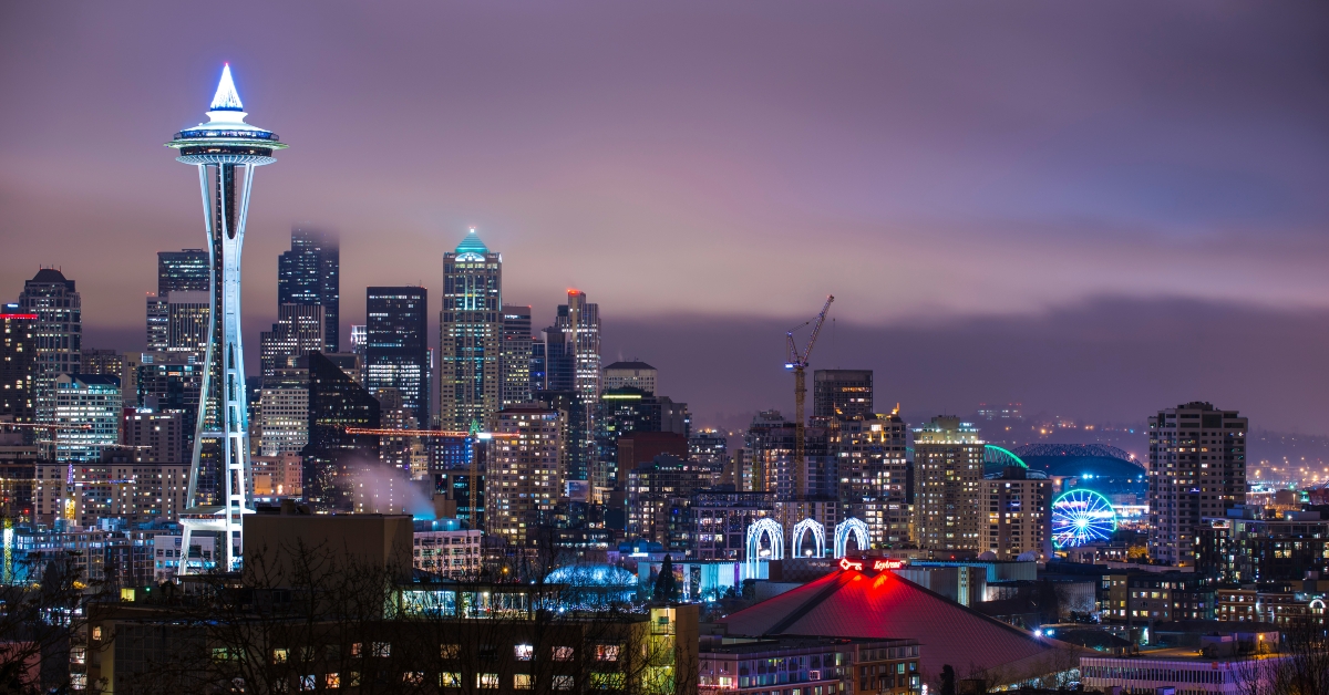 seattle at night