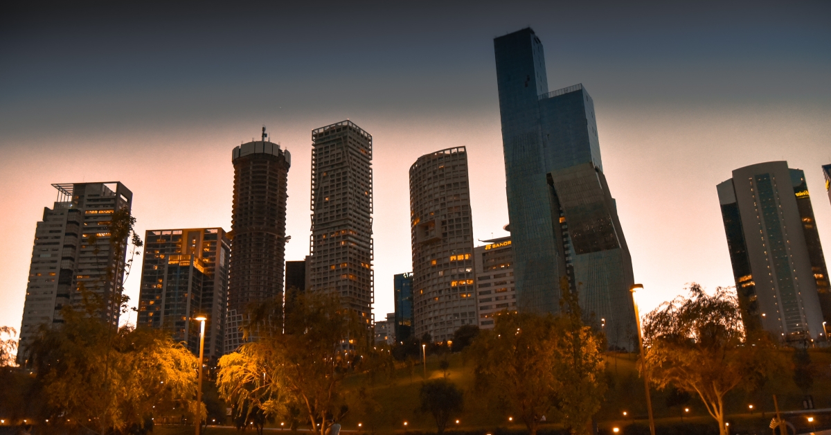 skyscraper at santa fe mexico city