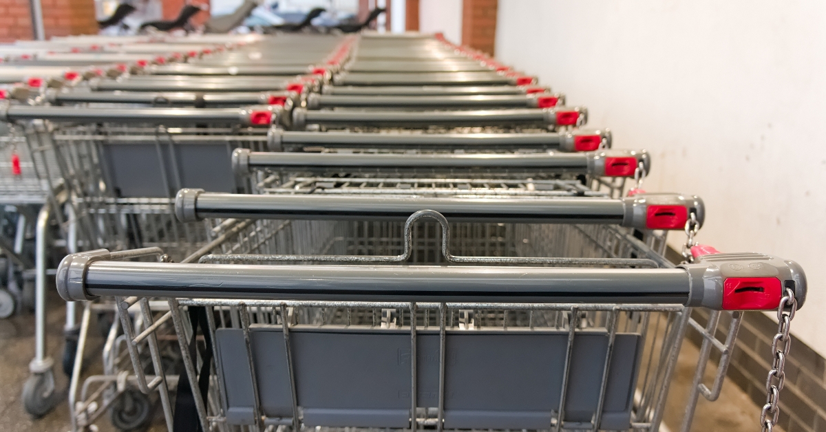 Coin operated shopping trolleys