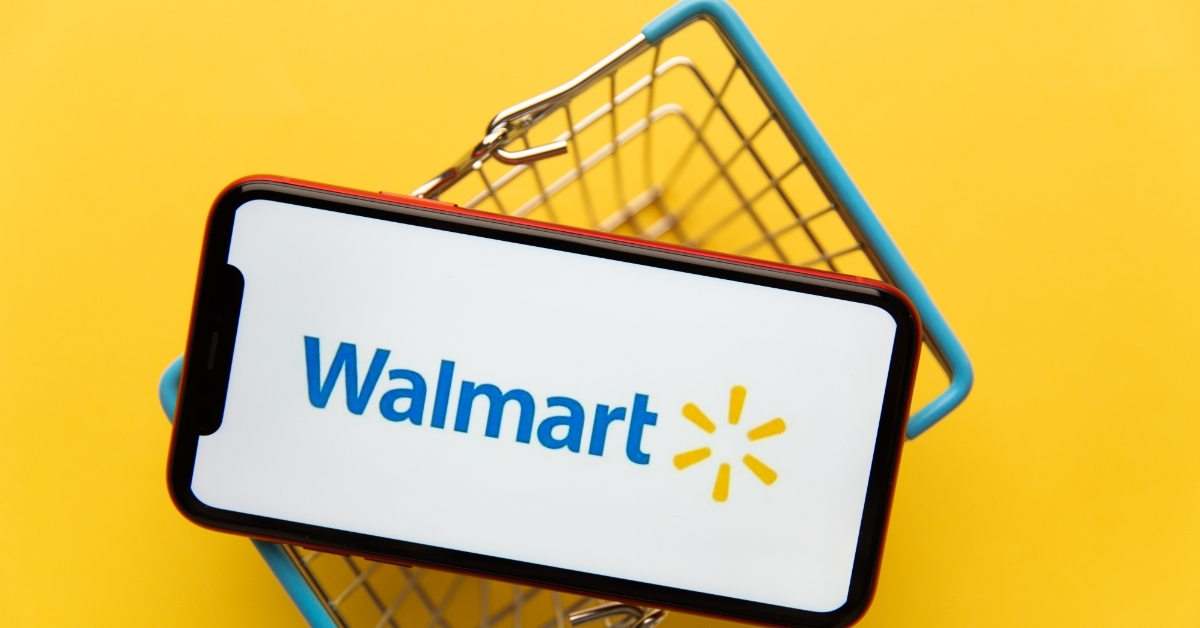 Walmart logo on iPhone display
