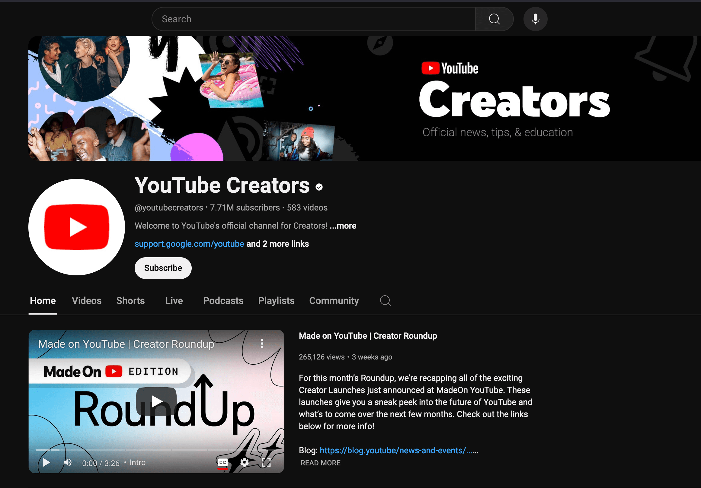 YouTube Creators