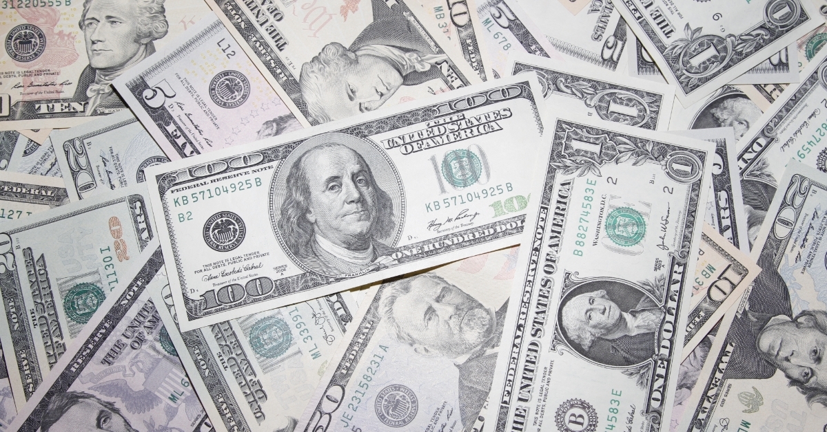 american cash banknotes money