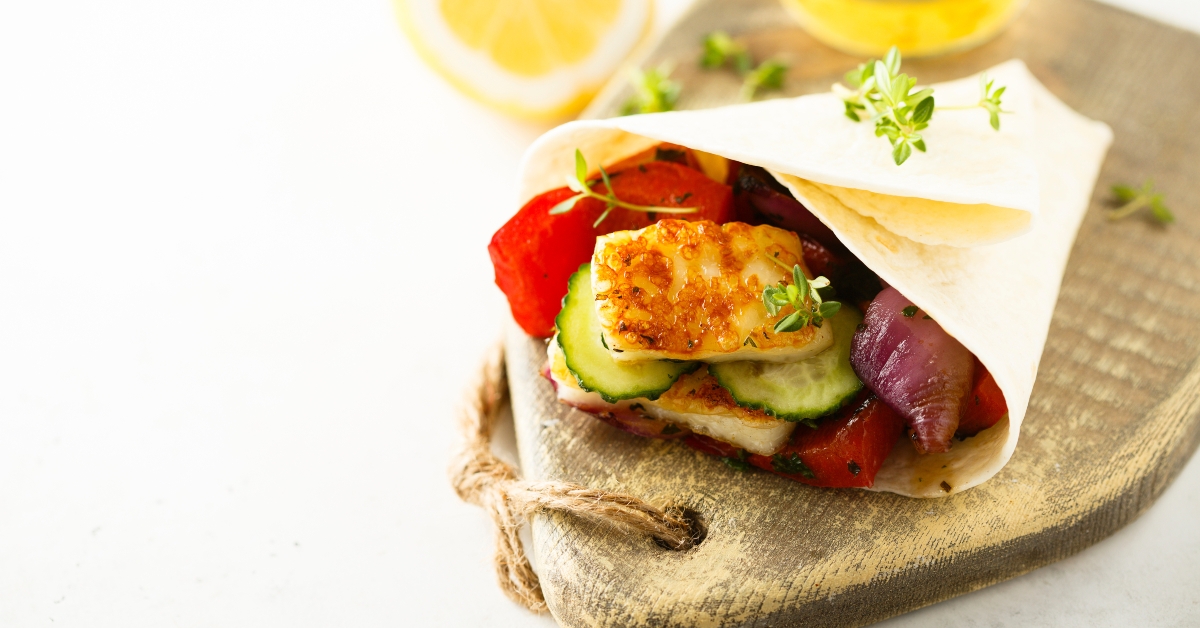 grilled halloumi roll 