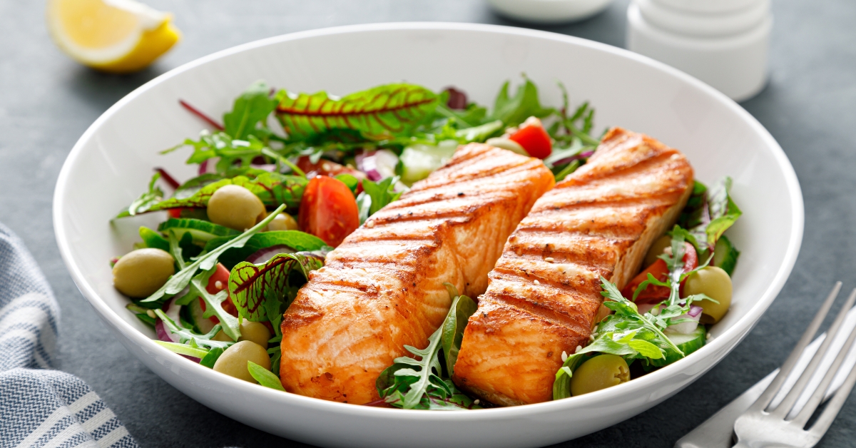 grilled salmon fillet