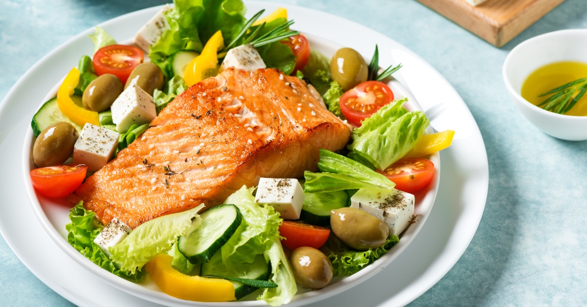 grilled salmon fish fillet