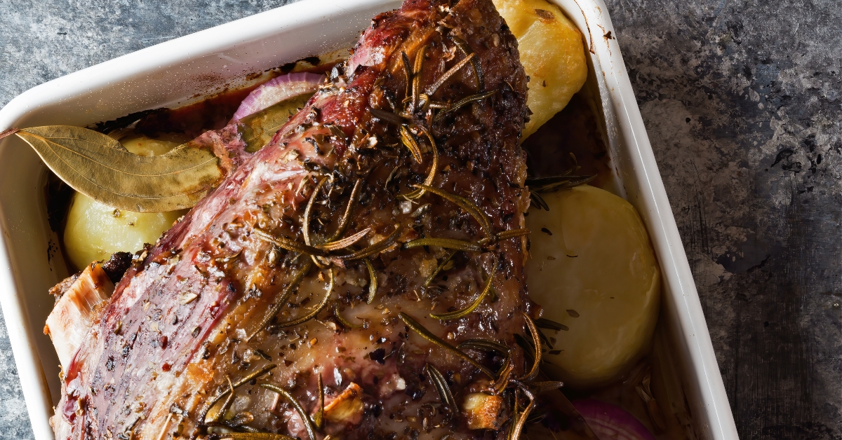 roasted lamb leg