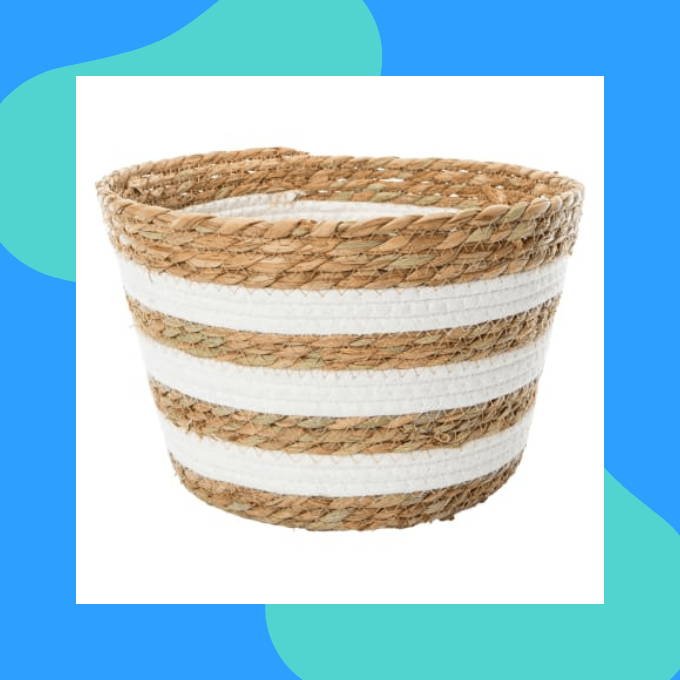 Woven rope basket