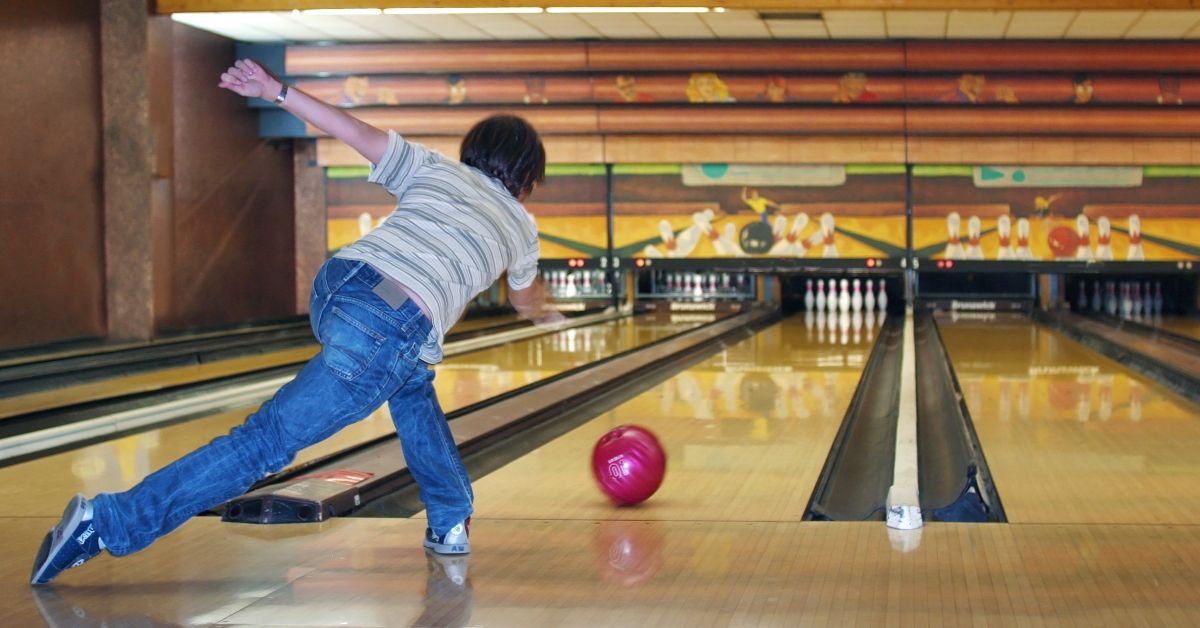 man bowling
