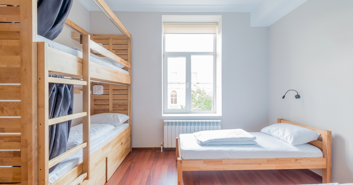 hostel dormitory beds
