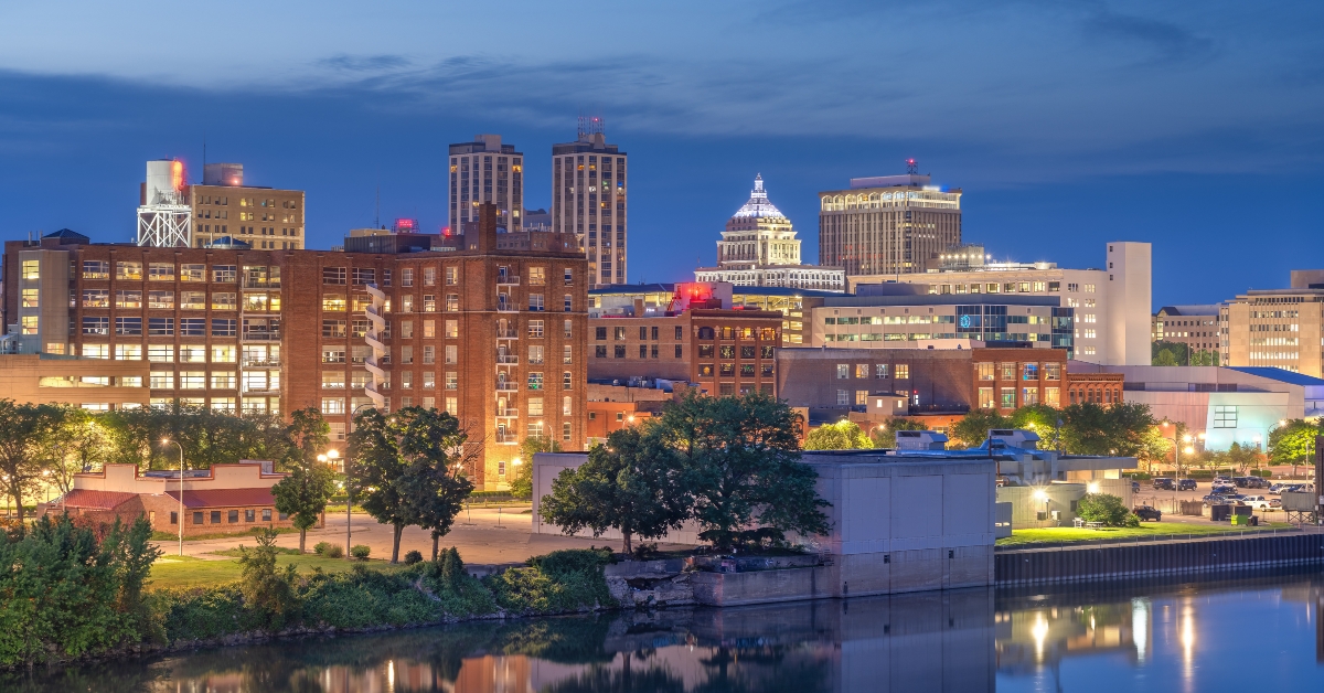 Peoria, Illinois, USA Downtown Skyline