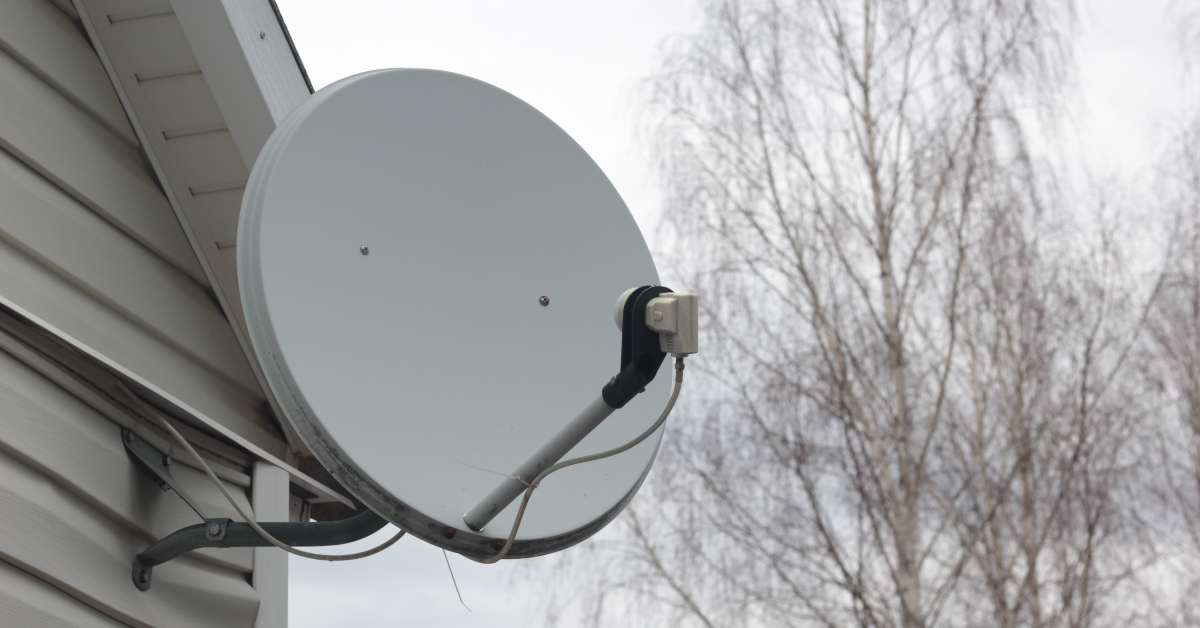 satellite dish on the roof