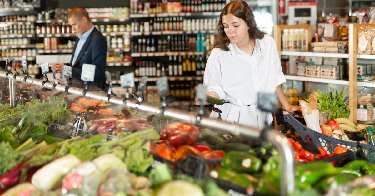 vegetables at supermarket