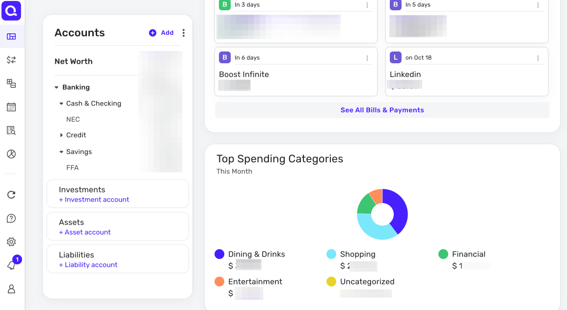 Simplifi dashboard.