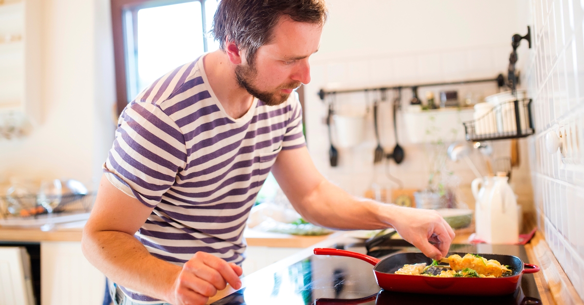 man cooking