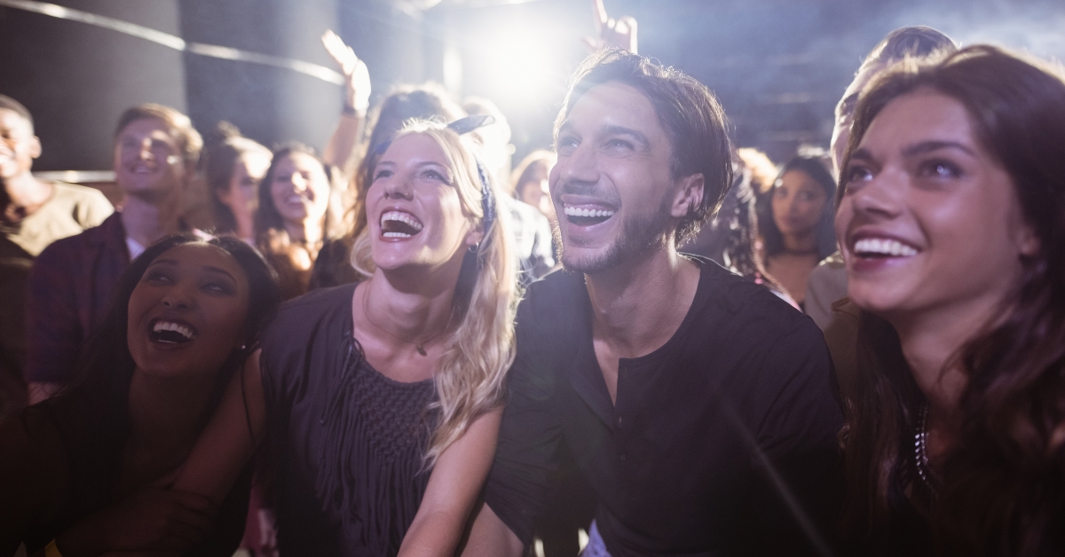 Cheerful people enjoying at nightclub