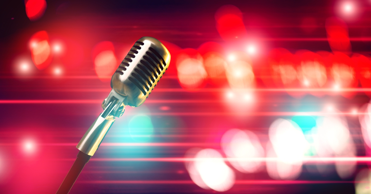 Microphone on stage