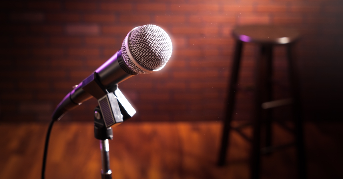 Microphone on the stage