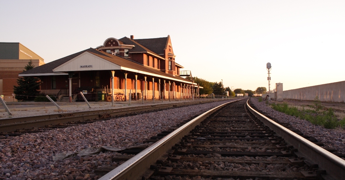 A train station in Minnesota