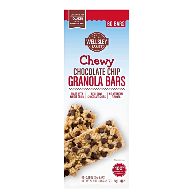 chewy chocolate chip granola bars