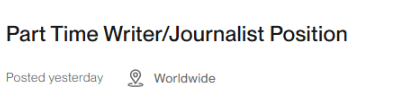 Upwork job posting.