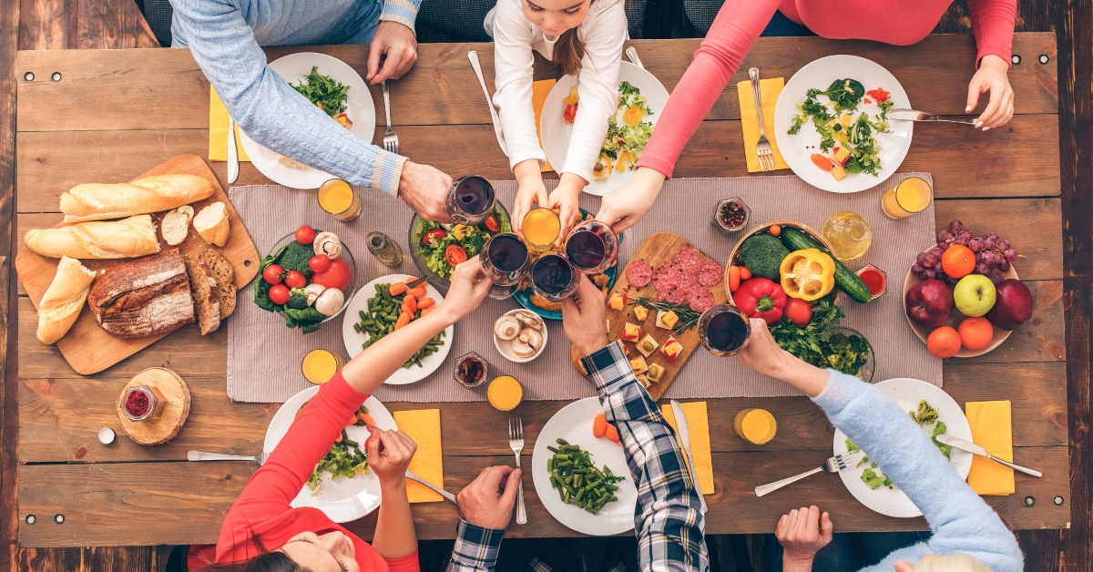 Big family celebrates a birthday
