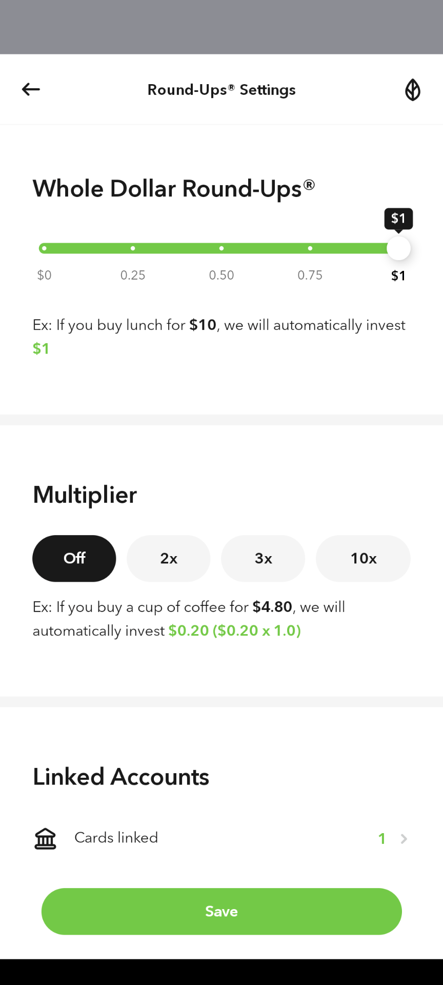 Acorns Round-Ups
