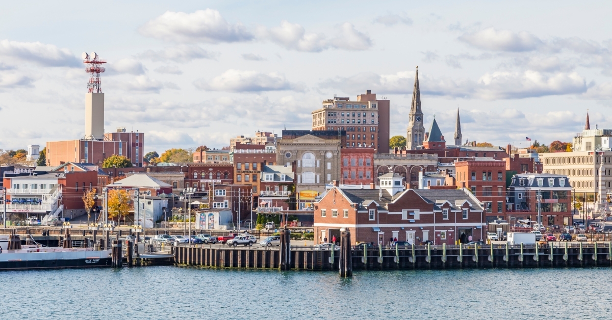 New London skyline Connecticut USA