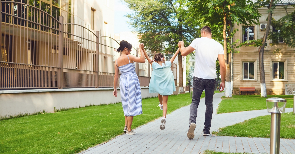 family walking together