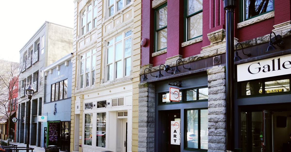 shops and art galleries 