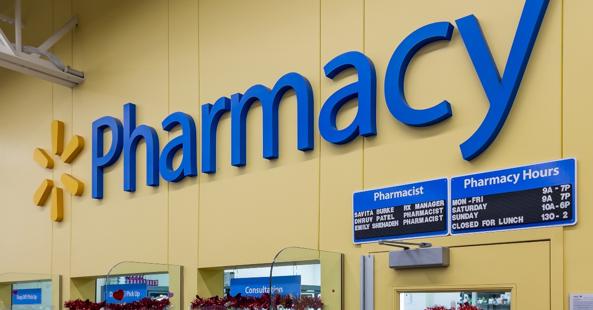 Walmart Pharmacy sign