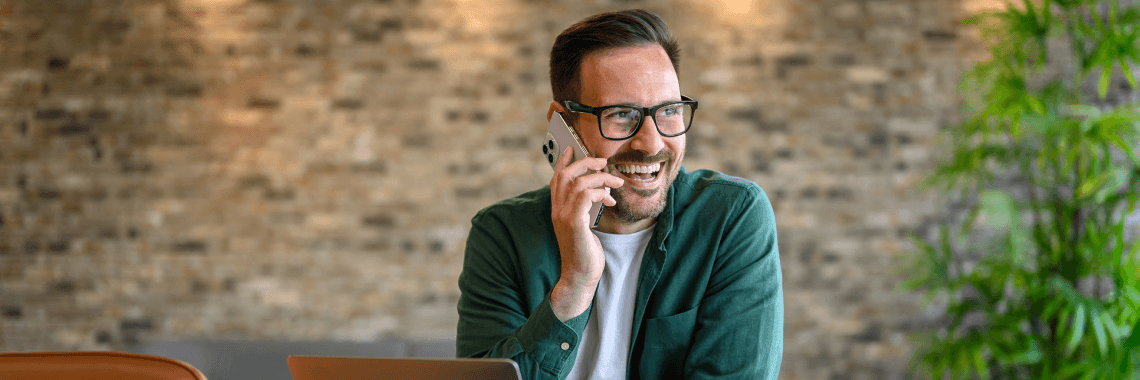 freelancer on the phone
